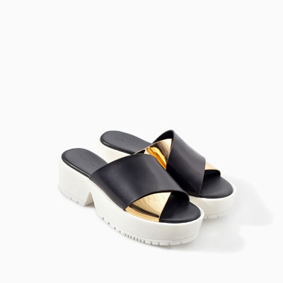 Zara Leather Cross Sandals